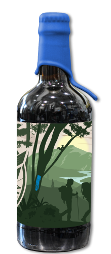 Beer bottle with wax seal and Buckeye Trail label